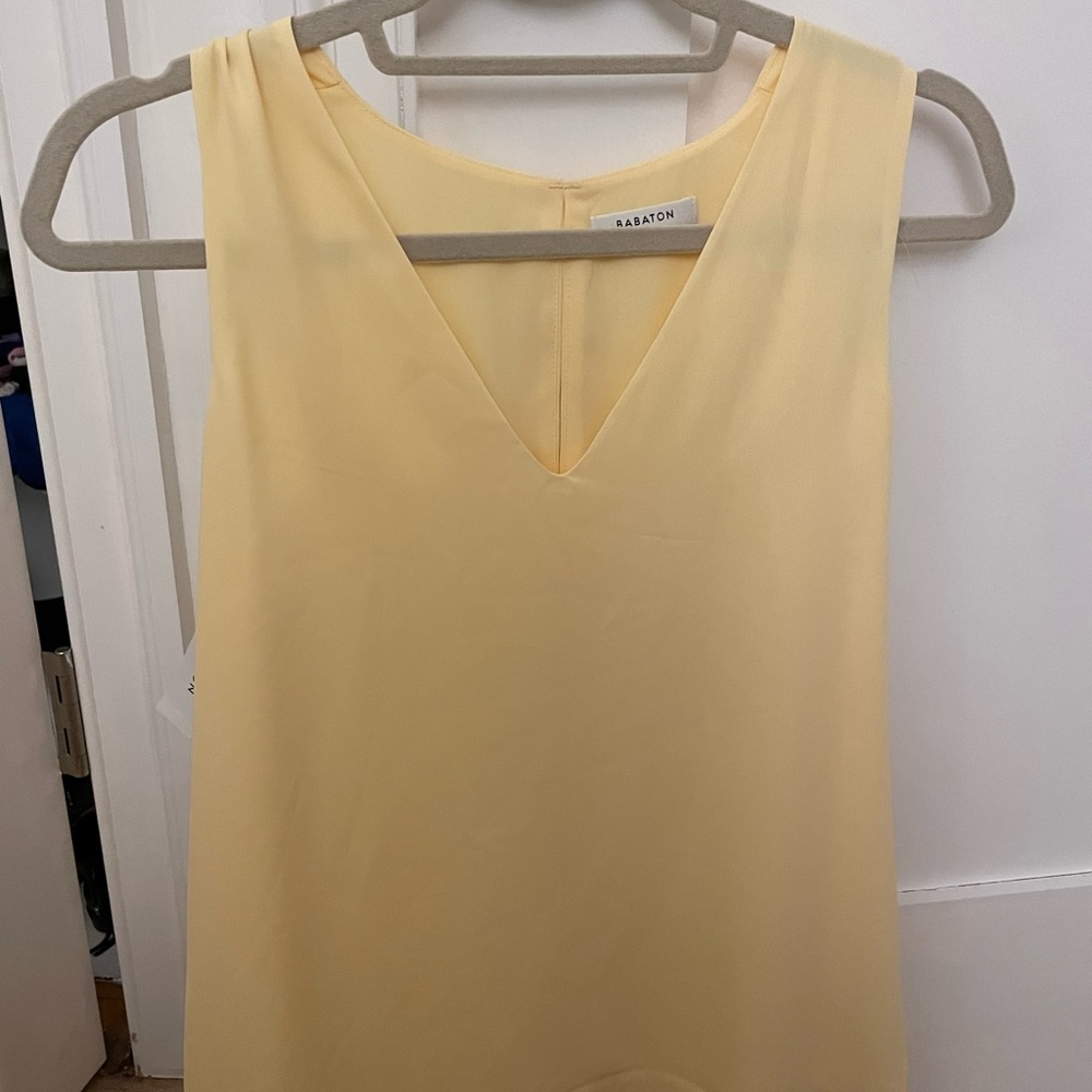 Babaton yellow sleeveless blouse